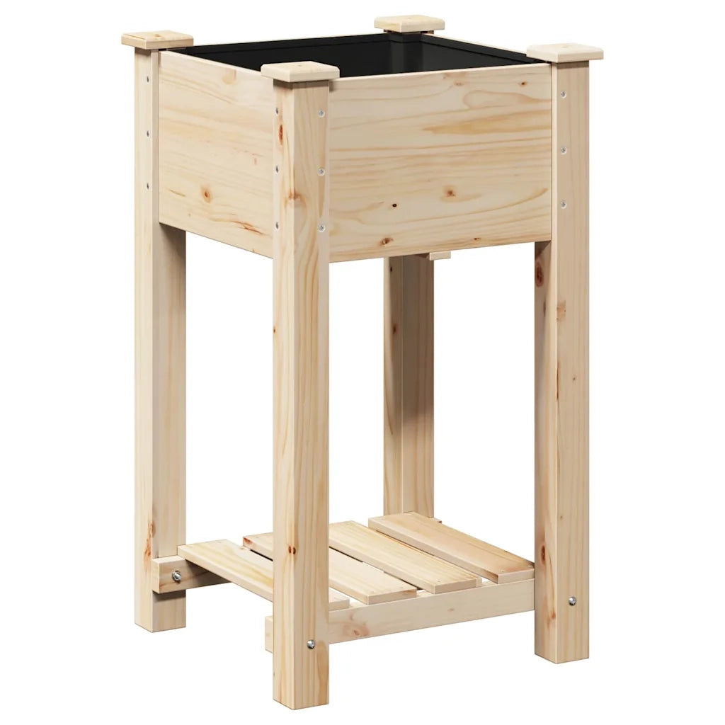 Vaso da giardino con lo scaffale Beige 45 x 45 x 76,5 cm 42006576