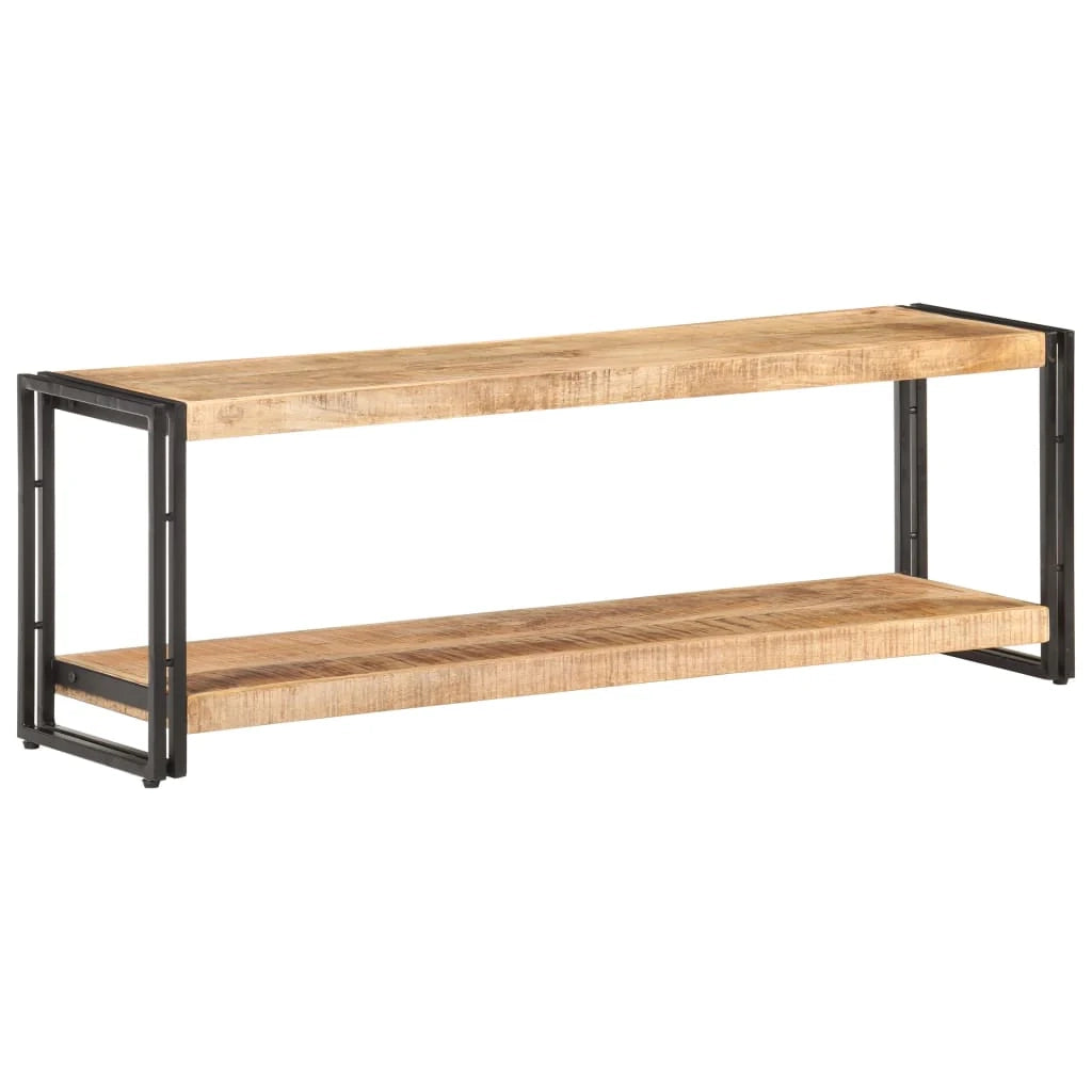 Mobile TV multimediale scaffale TV credenza mobile TV sala da pranzo soggiorno camera da letto 120 x 30 x 40 cm legno di mango marrone grezzo 02_0025816