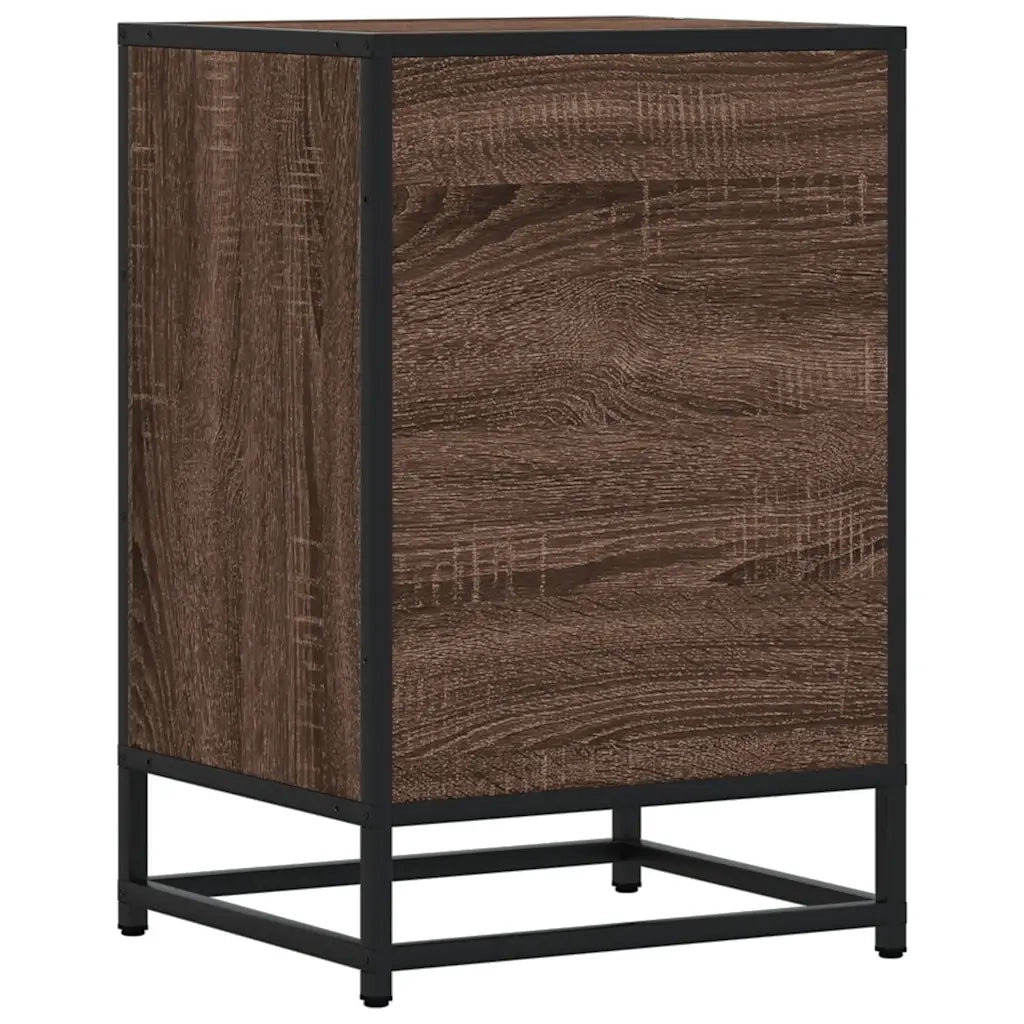 Comodino Rovere Marrone 40x34,5x60cm Legno Multistrato Metallo 848723