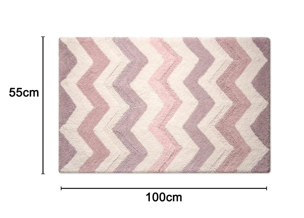 Tappeto Casa Bagno Cotone Spugna Morbida Antiscivolo Tono Su Tono Corner - 55x100 - Confetto