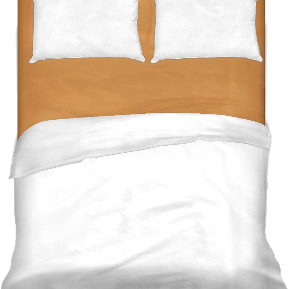 Lenzuolo letto sotto con angoli 100% puro cotone Made in Italy tinta unita Vaniglia - 2 Piazze maxi