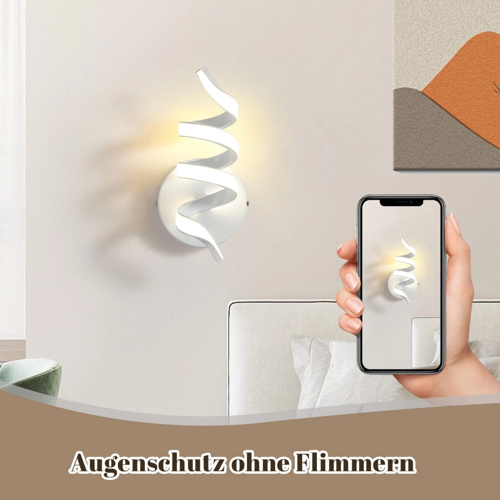ZMH Applique a LED per interni bianca moderna 7W bianco caldo per soggiorno