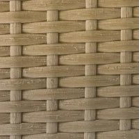 Set da Giardino in Rattan Stile Boho Chic con Divano Angolare e e Tavolino, Crema e Caffè