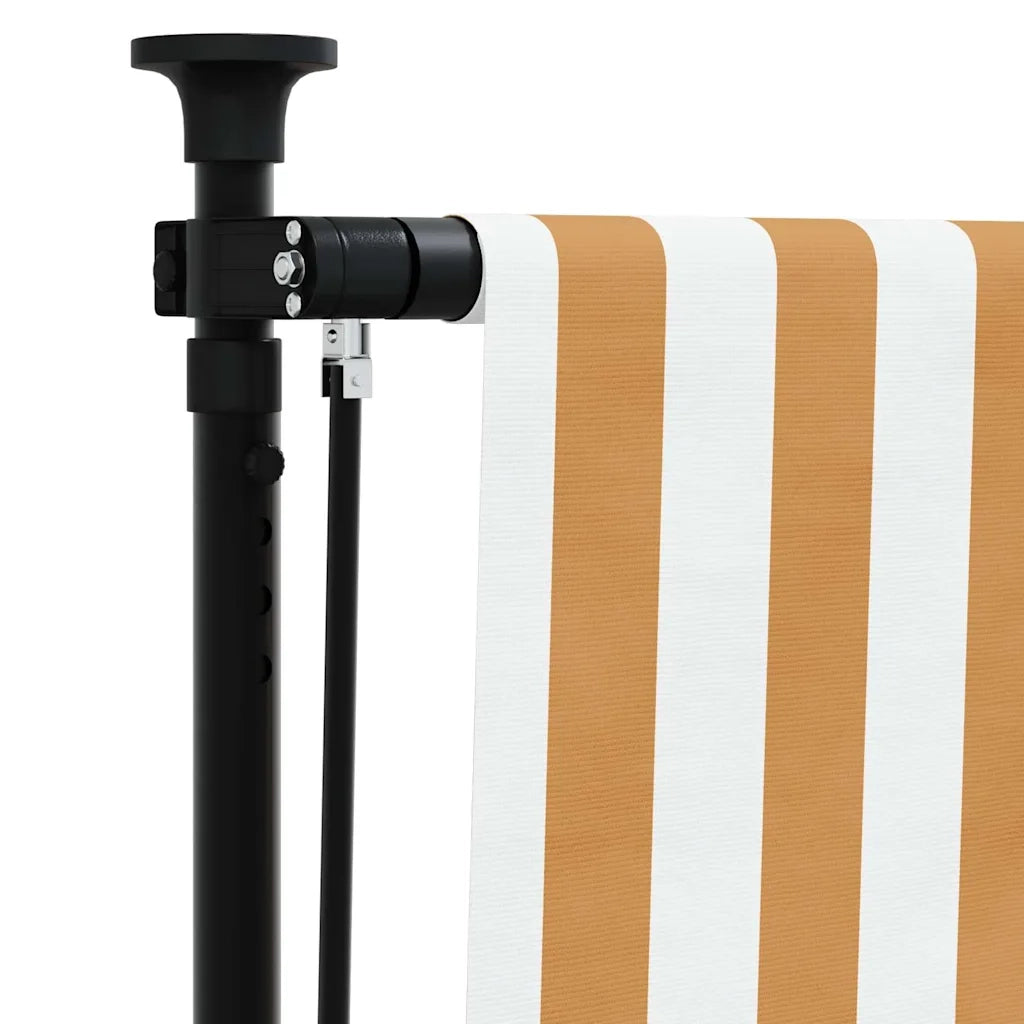 Tenda a Rullo Esterno-Tenda avvolgibile Arancio Bianca 120x270 cm Tessuto Acciaio