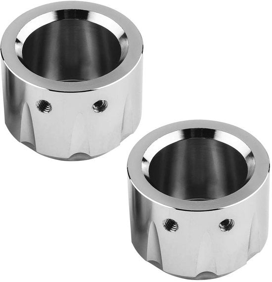 Coprimozzi in alluminio CNC - 2 pezzi - Facile da installare - Duraturo - Design elegante - Resistenti a temperature estreme - Accessori motociclistici