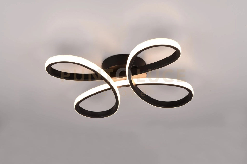 FLY PLAFONIERA LED 22W  2600lm, 3000K NERA CON REGOLAZIONE INTENSITA' CON NORMALE INTERRUTTORE L. 40CM