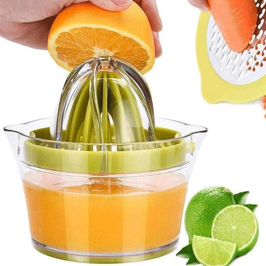 Macchina per estrazione del succo di agrumi a mano con misurino e griglia integrati, 12OZ, verde