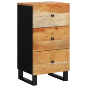 Credenza | Madia | Buffet da pranzo | Armadio da pranzo con 3 Cassetti 40x33,5x75 cm Legno Massello di Acacia