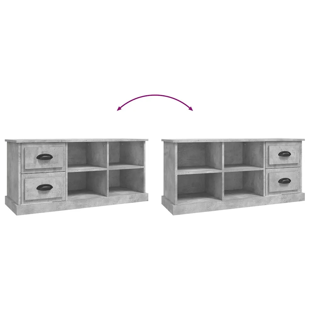 Mobile TV | Armadietto TV | Mobile Porta TV Grigio Cemento 102x35,5x47,5 cm in Legno Multistrato