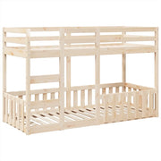 Letto singolo | Letto per adulti | Letto a Castello 75x190 cm in Legno Massello di Pino