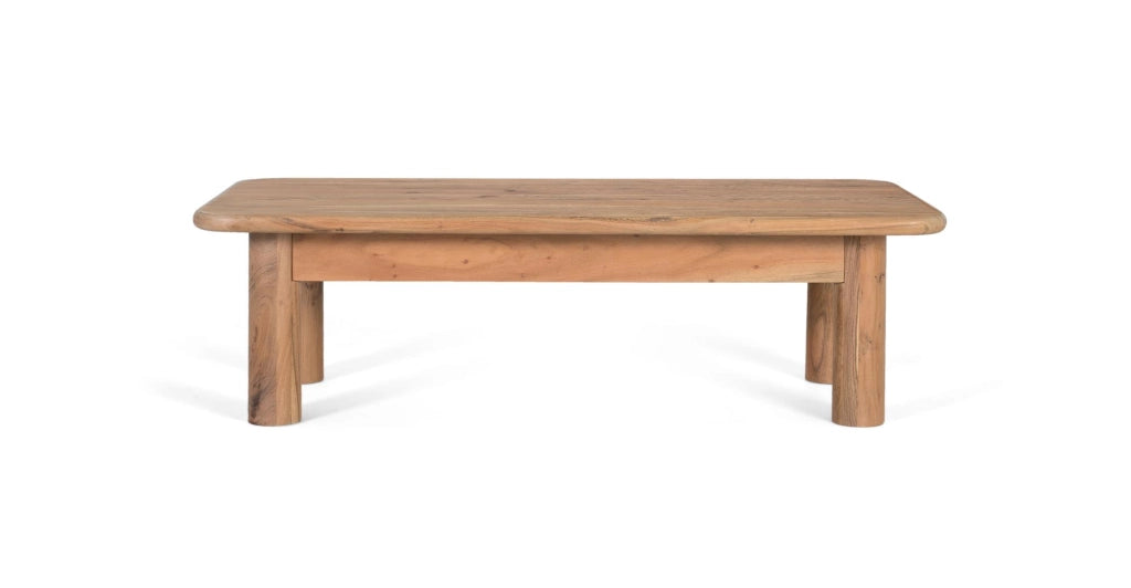 Tavolino rettangolare in legno massello di acacia