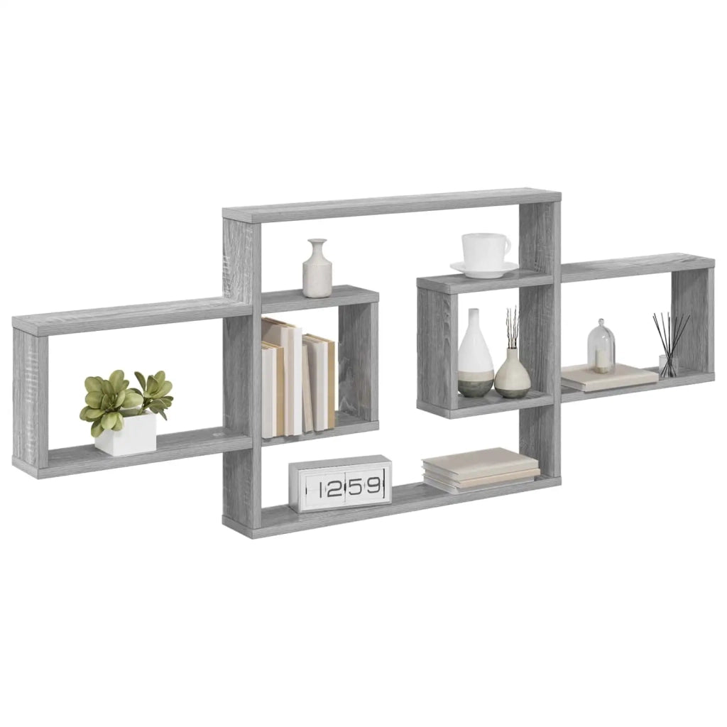 Scaffale da parete Sonoma grigio 130 x 10 x 50 cm 8012457