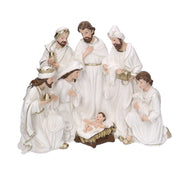 Natività resina bianco cm 23x12,5xh19,5