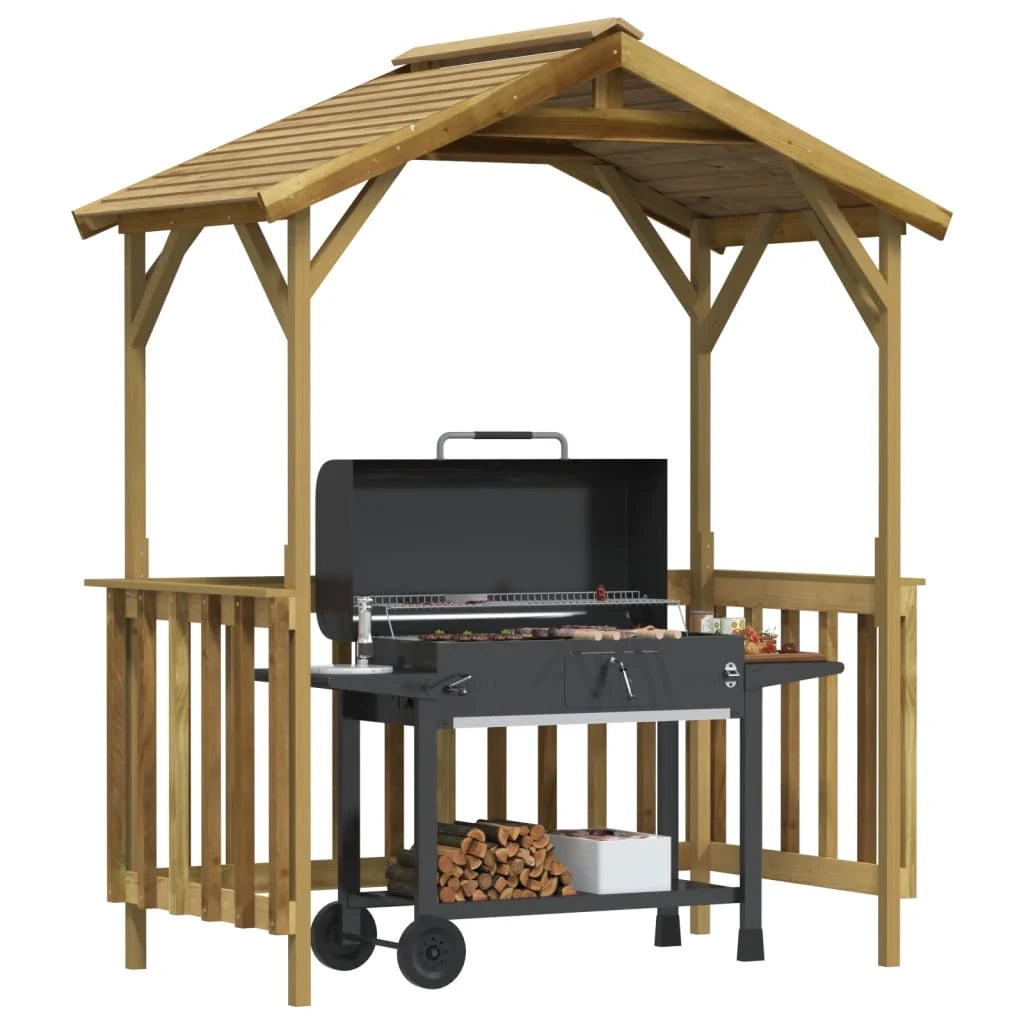 Copertura per barbecue 163,5 x 93 x 210 cm Legno di pino impregnato verde 02_0022159