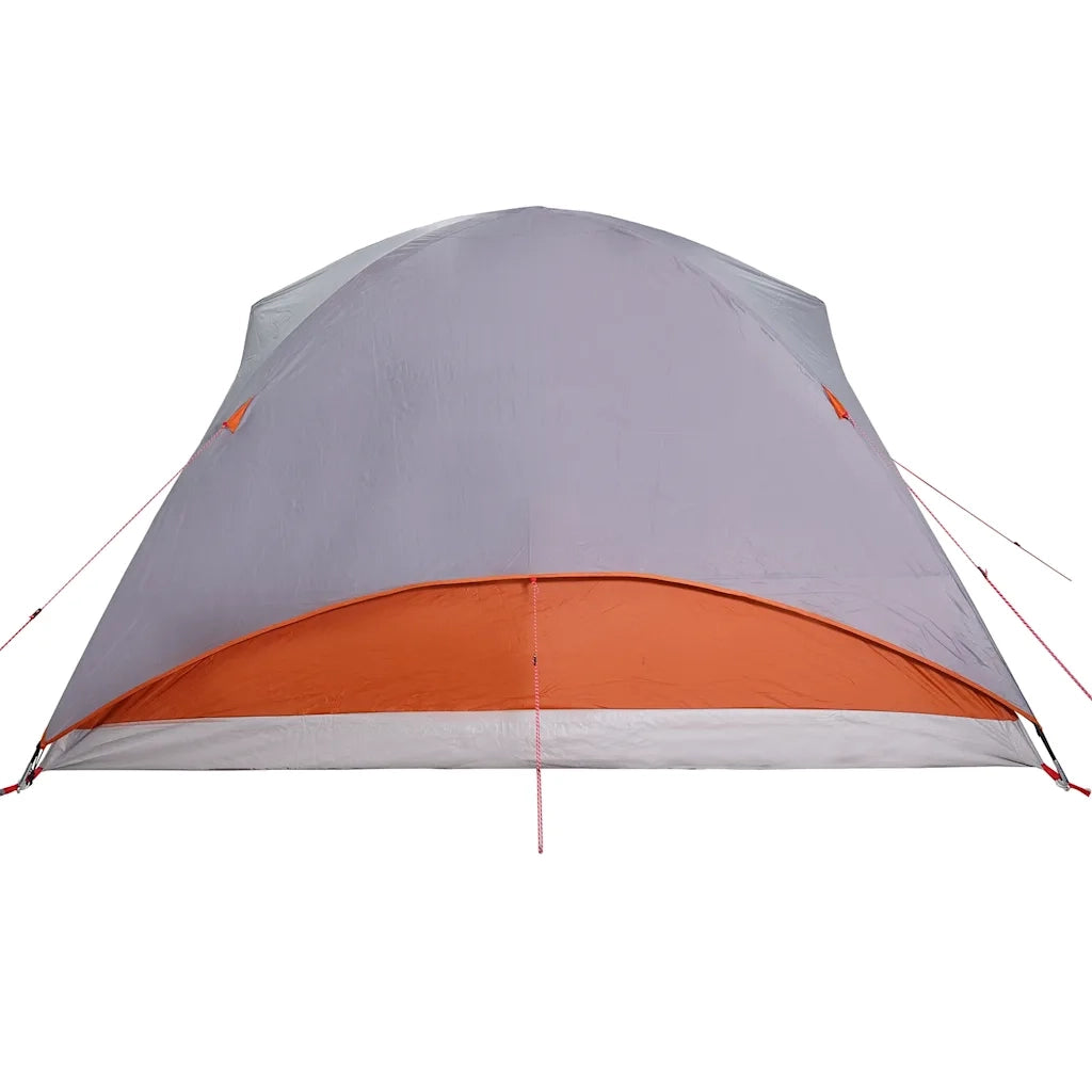 Tenda da Campeggio 4 Persone Grigio e Arancione Impermeabile 4009499