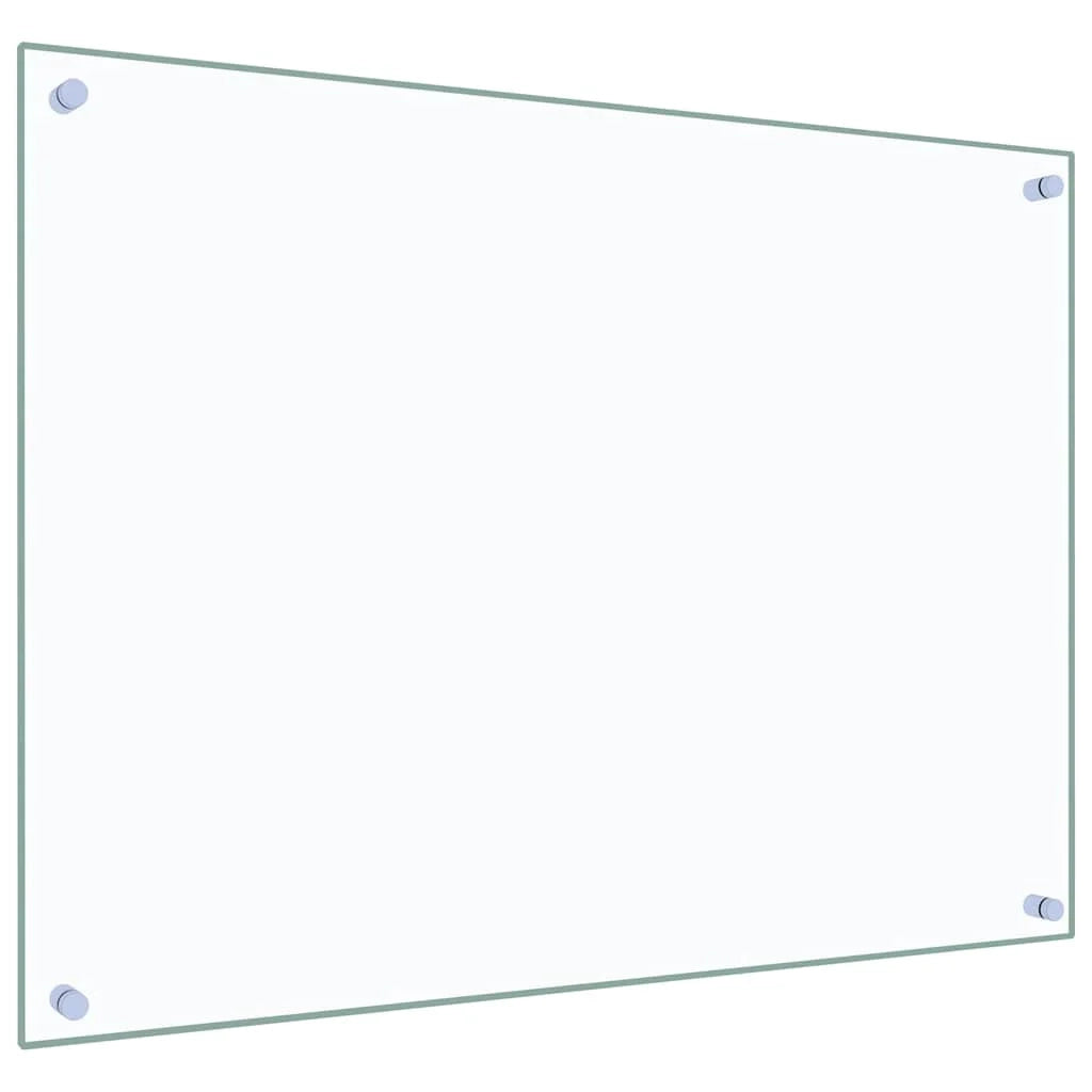 Set di 2 paraschizzi per cucina 80 x 60 cm in vetro temperato trasparente 02_0055737
