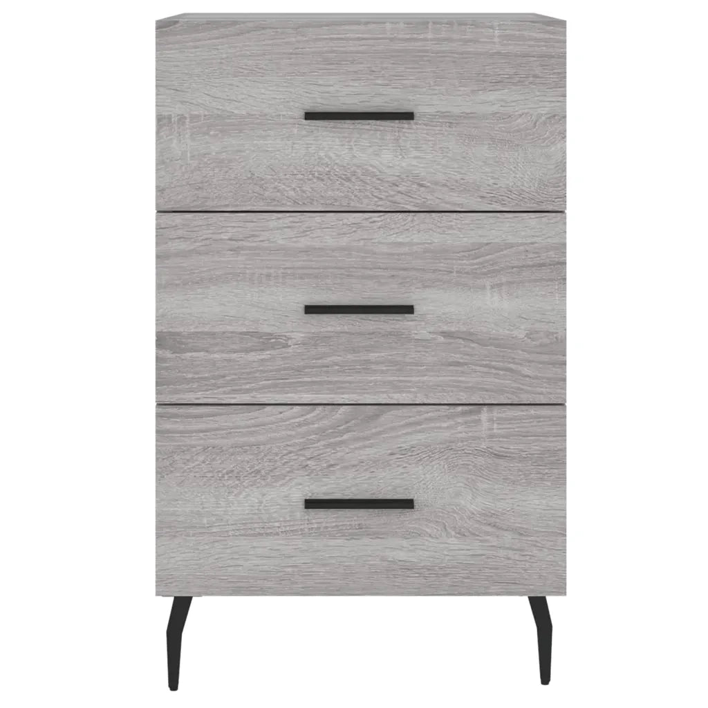 Comodino | Armadio da Notte | Mobiletto da notte Grigio Sonoma 40x40x66 cm in Legno Multistrato