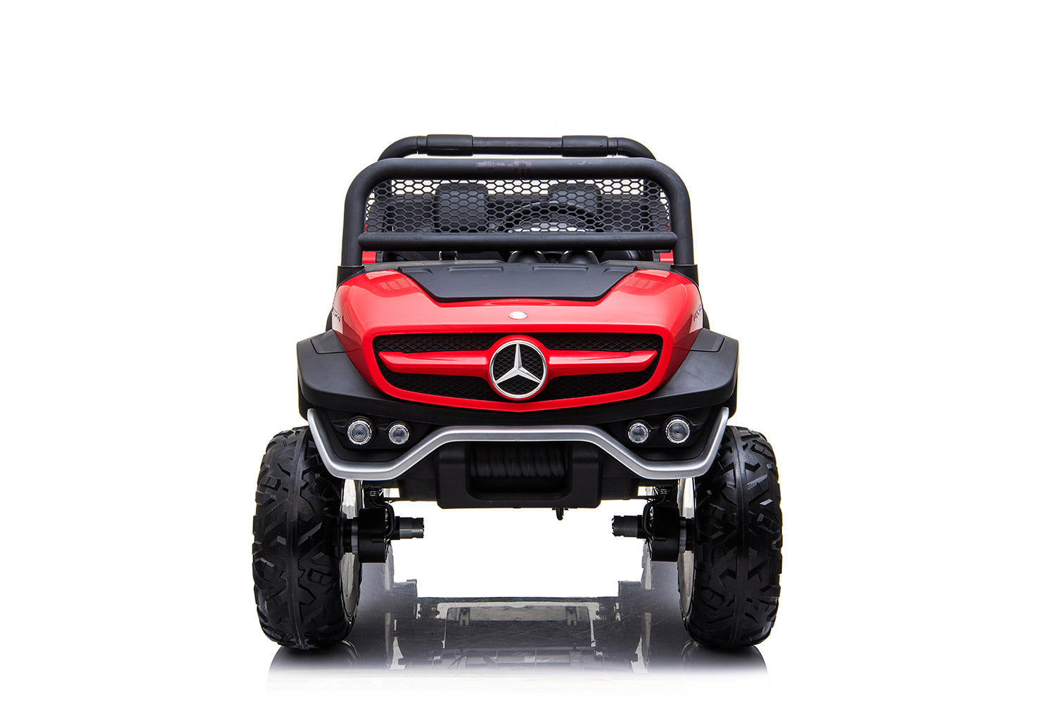 Macchina Elettrica per Bambini 12V con Licenza Mercedes Unimog Rossa
