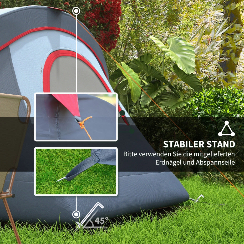 Tenda da campeggio 5-6 persone ¨C zephmum ¨C grigio chiaro