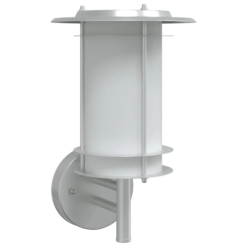 vidaXL Applique da Esterno Argento in Acciaio Inossidabile