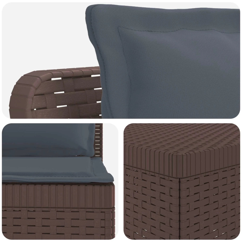Divano da Giardino a 4 Posti con Cuscini in Stile Rattan PP 3443877