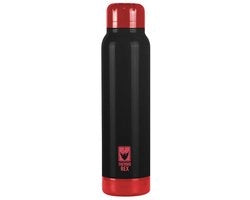 Bottiglia termica - 250 ml - nero/rosso - acciaio inossidabile