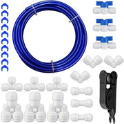Connettore per acqua universale 10 metri - Filtro acqua 6,4 mm - Sicuro per alimenti - Imprermeabile - Installazione rapida - Connettore per acqua