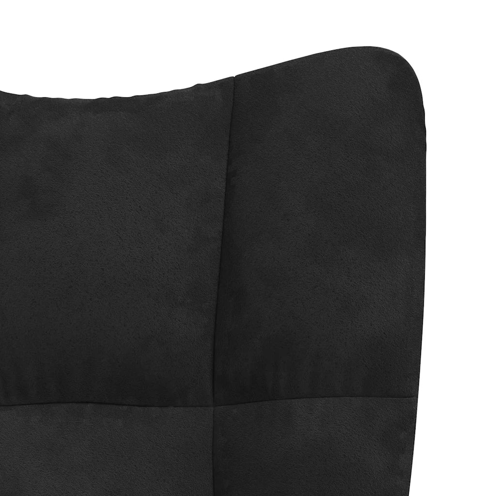 Divano Sedia-Poltrona Relax Nera in Velluto 544834