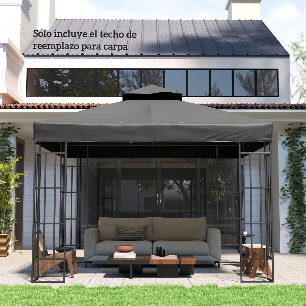 Toldo da giardino ¨C zephmum ¨C grigio scuro 3x3 m
