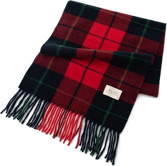 Sciarpa Plaid Classica - Dimensioni 37*200cm - Materiale Faux Kasjmier - Stile Unisex - Disegno Saffraan Rosso