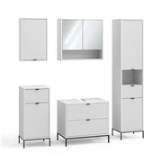 Vicco Set di mobili da bagno Bianco 5 parti
