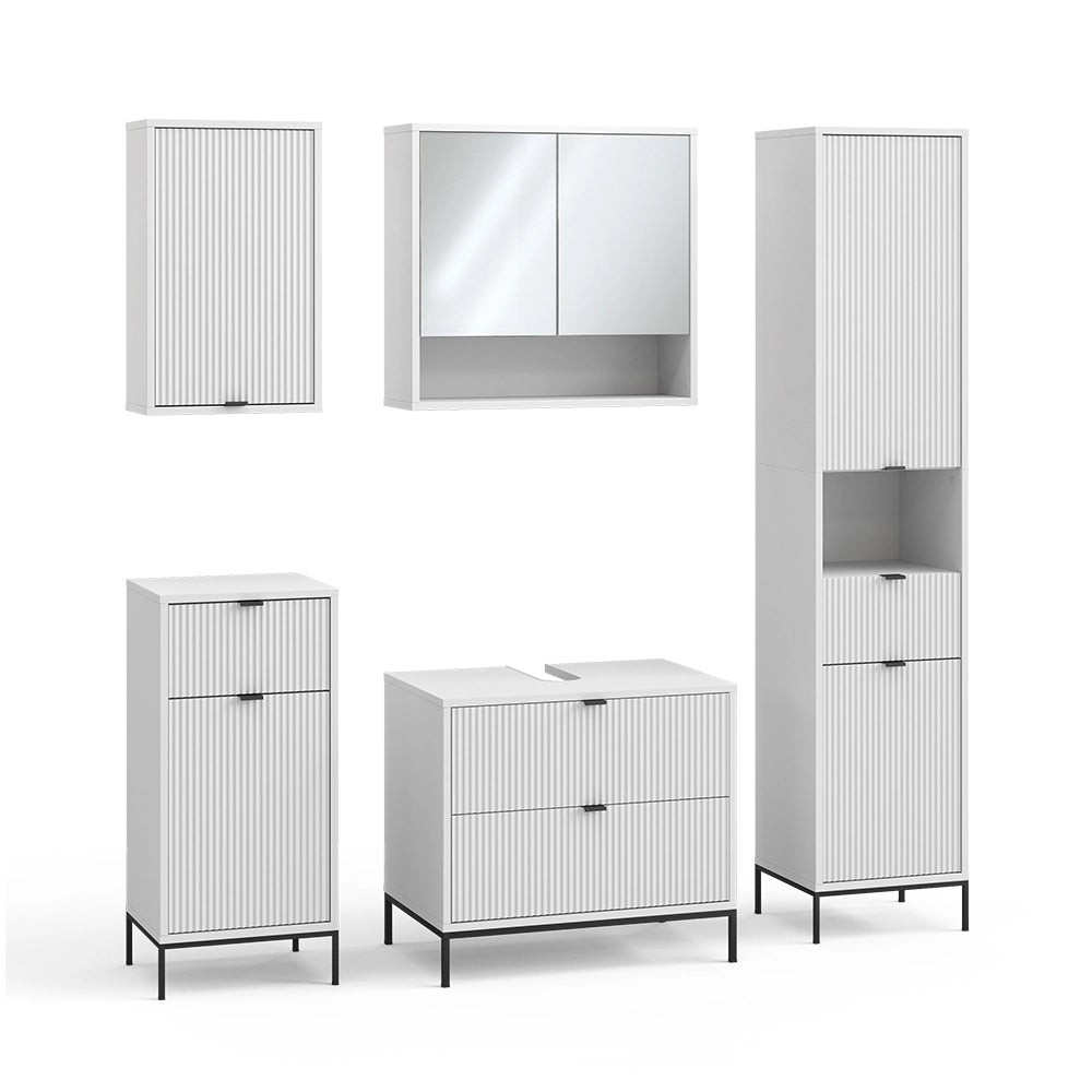 Vicco Set di mobili da bagno Bianco 5 parti