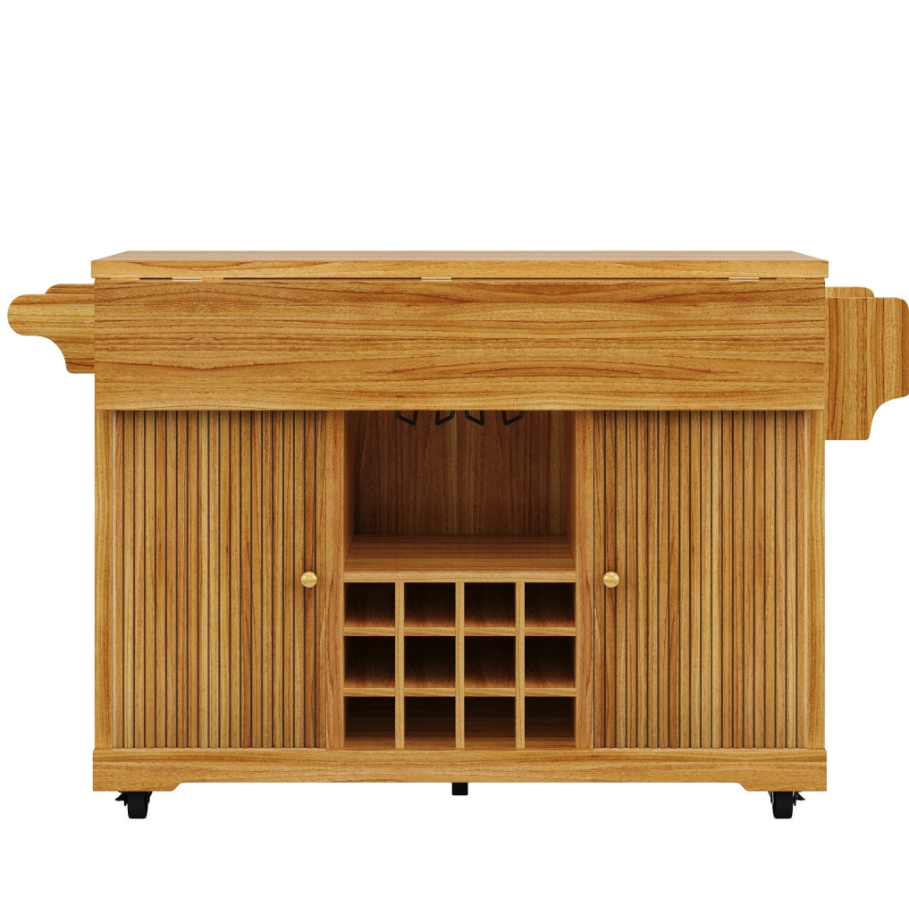 Carrello da cucina 142,5 x 80 x 95 cm marrone scuro – contenitori