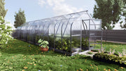 Serra da giardino KLASIKA Standard 30m2, 2,5m x 12m, 4 mm con rivestimento in policarbonato (con 6 tetti ad apertura automatica)