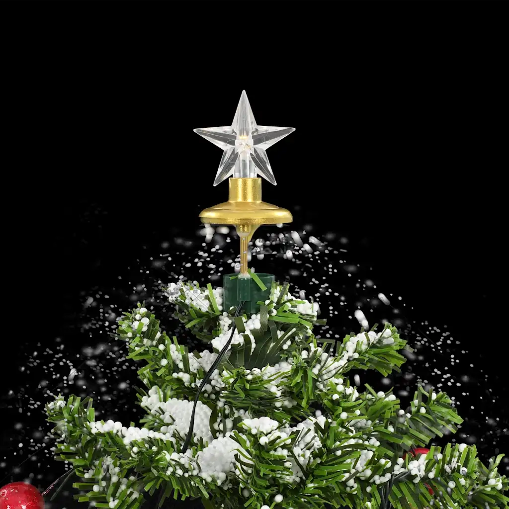Albero di Natale con Neve e Base a Ombrellone Verde 75 cm cod mxl 18020