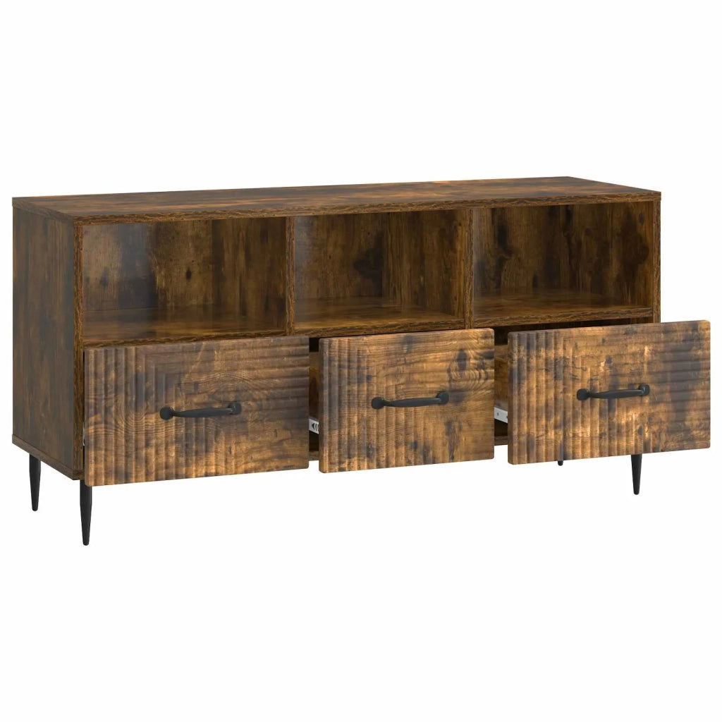 Mobile TV-Credenza per TV Rovere Fumo 102 x 34,5 x 50 cm Legno ingegnerizzato 955901