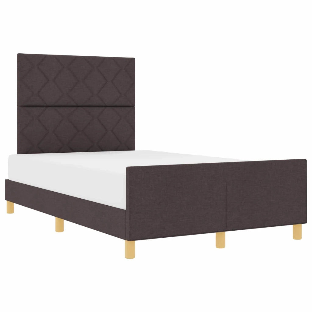 Struttura del letto-Giroletto Marrone scuro 120 x 200 cm Tessuto 561441