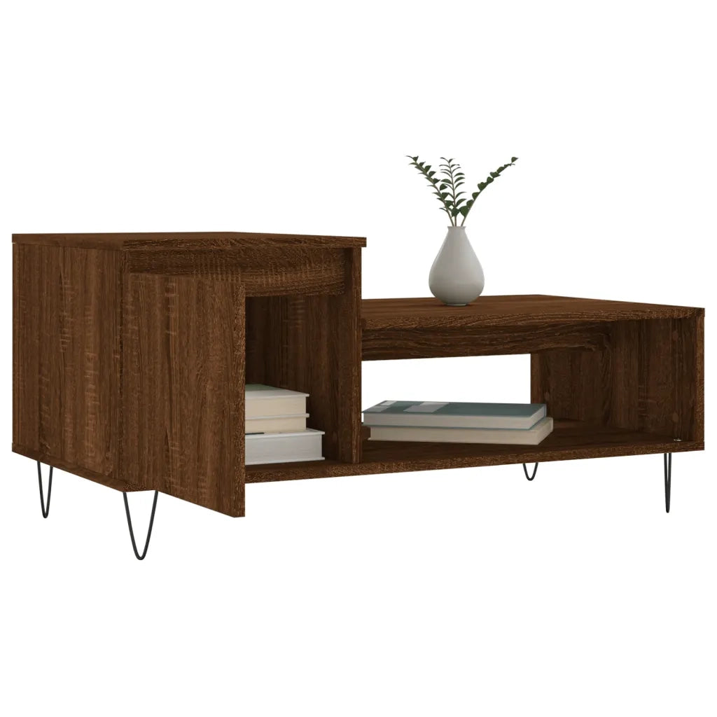 Tavolino da Salotto Rovere Marrone100x50x45cm Legno Multistrato 830835