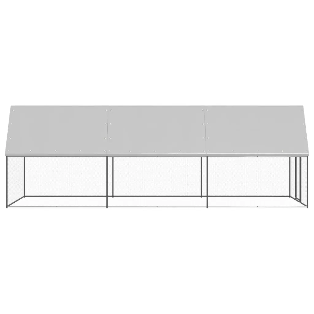Gabbia per Polli da Esterno 2x6x2 m in Acciaio Zincato 3154372