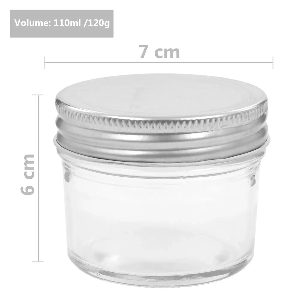 Vaso per Marmellata in Vetro Coperchio Argento 96 pz 110 ml CFW9683870