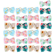 Accessori decorativi per animali domestici - 25 pezzi - Polyester - Sostituti di elastici per capelli per cani e gatti - Non tossici e resistenti al tempo