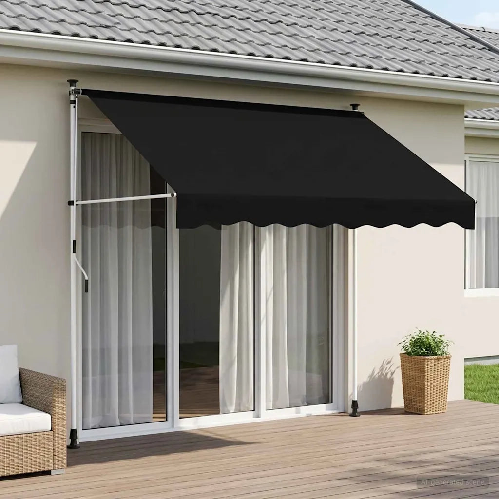 Tenda retrattile manuale Nero 100 cm 42037037