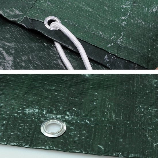 Ombrello da giardino impermeabile con protezione contro le intemperie, dimensioni 135-165x125x90cm, colore verde.