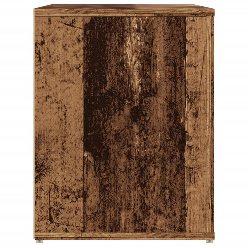 Panca portascarpe/stivali cassettiera scaffale mobiletto portaoggetti per ingresso legno di recupero 100 x 35 x 45 cm legno ingegnerizzato marrone 02_0023011