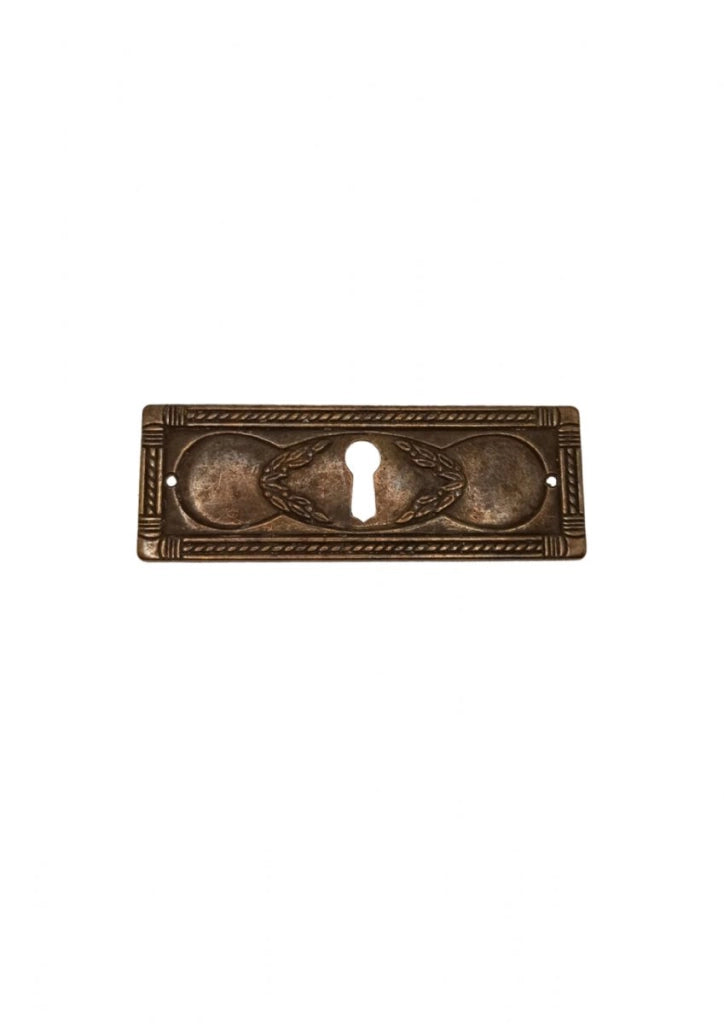 BOCCHETTA PER MOBILI '5038/A3' ORIZZONTALE 96x34 mm - Patinato antico - GIUSTI
