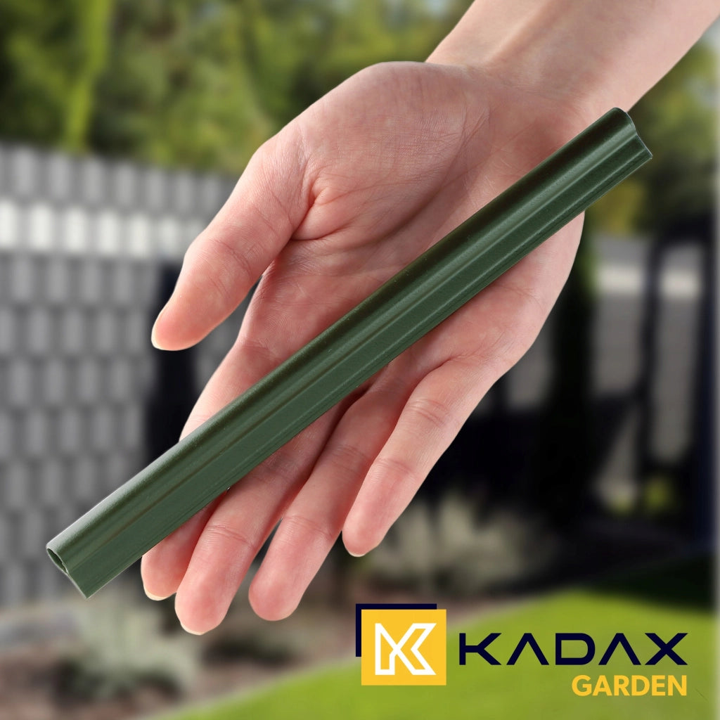 Clip KADAX da 19 cm per nastro per recinzione, ganci per nastro per recinzione, colore verde, 2 pezzi