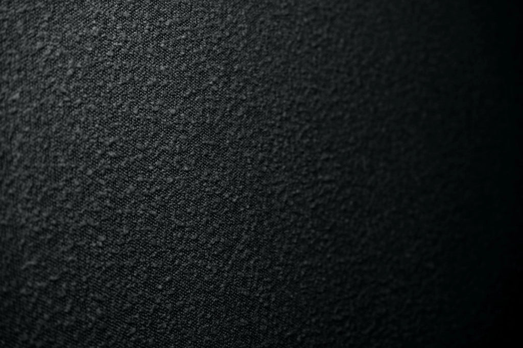 Testiera in tessuto bouclé nero liscio L160 cm