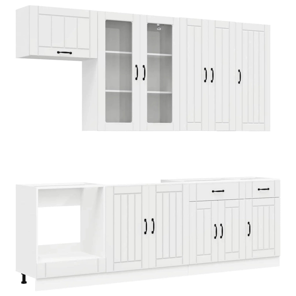 Unità Cucina LUCCA 8 pcs Bianco Lucido Legno ingegnerizzato 3438157