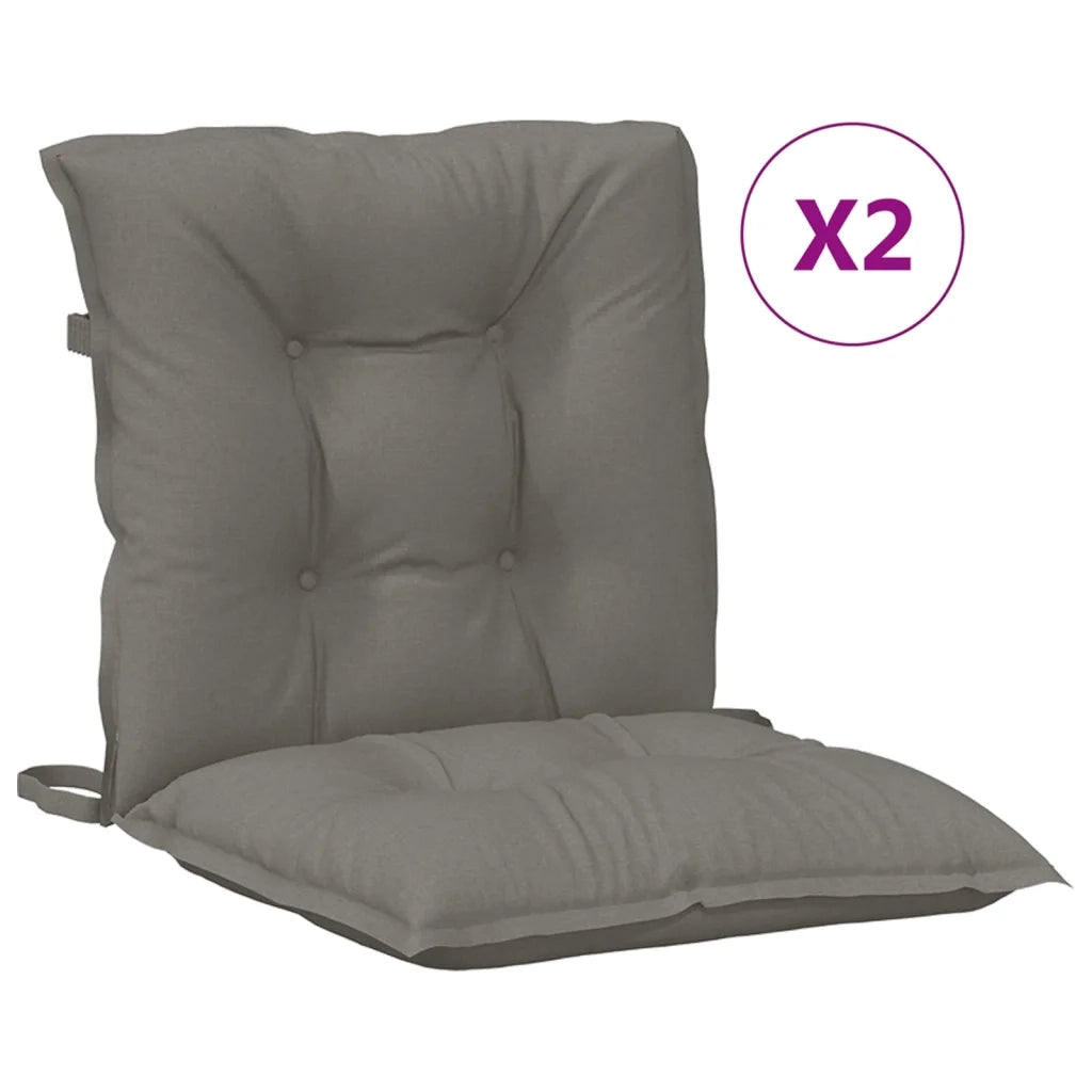 Cuscini Sedia Schiena Bassa 4 pz Grigio MÃ©lange 100x50x7 cm