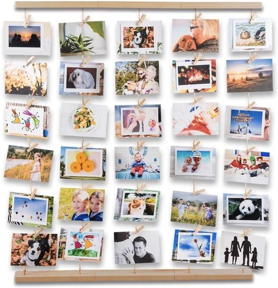 Collage in Legno - Fotolijst - Adatta per Moodboard - 5 pezzi - Naturale